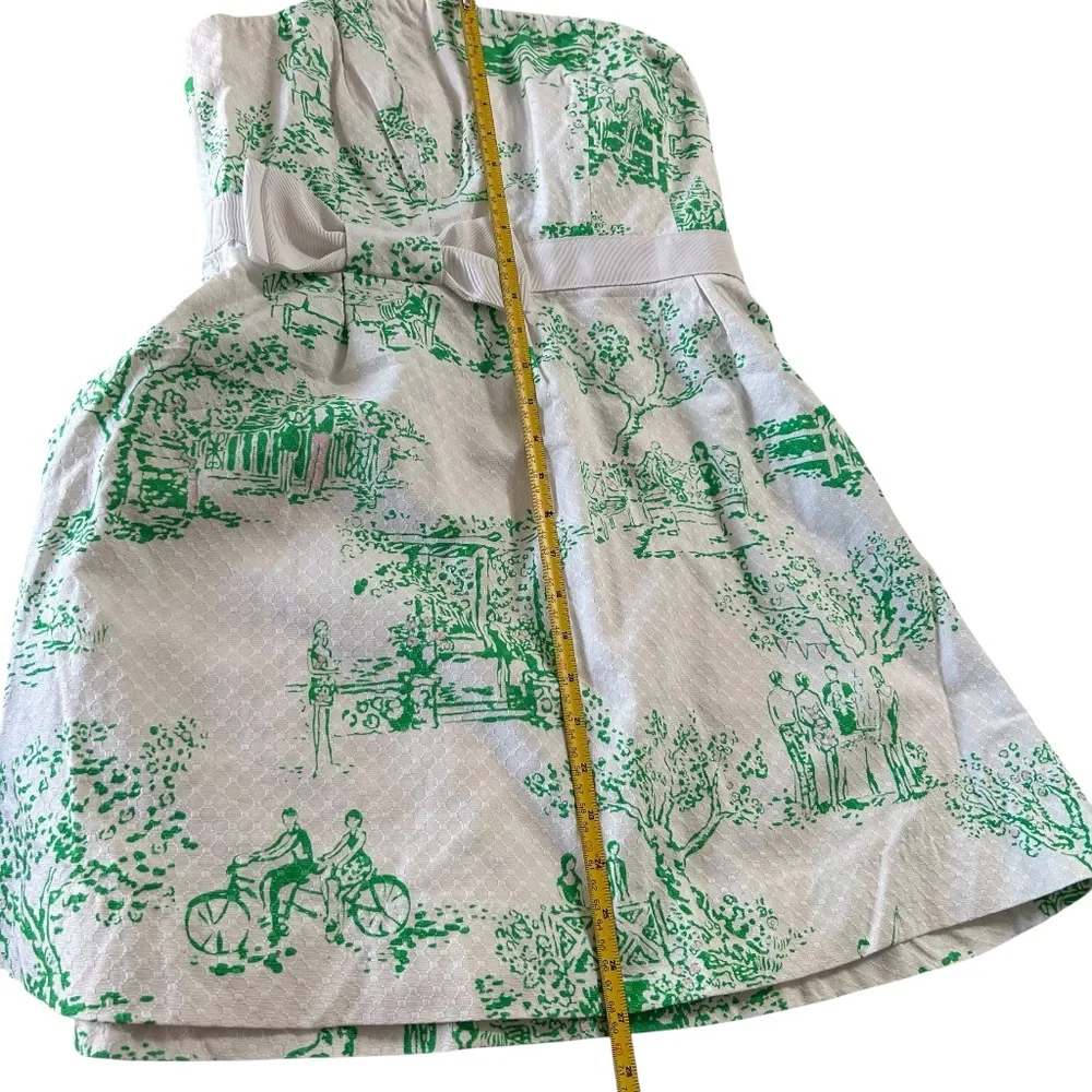 Lilly Pulitzer Amberly Resort White Spring Fever Toile Dress Size 8 Style 26873 - Picture 10 of 11